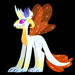 Size: 3000x3000 | Tagged: safe, artist:webkore, oc, oc only, hybrid, parent:pharynx, parent:princess ember, parents:embrynx, solo