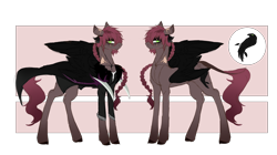 Size: 3336x1870 | Tagged: safe, artist:holoriot, oc, oc only, oc:crow, pegasus, pony, clothes, male, reference sheet, simple background, solo, stallion, transparent background