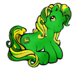 Size: 160x144 | Tagged: safe, artist:crazycalicowgirl, pony, g3, female, john deere, mare, ponified, simple background, solo, transparent background