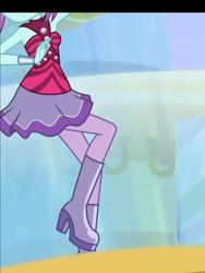 Size: 1536x2048 | Tagged: safe, screencap, sunny flare, dance magic, equestria girls, spoiler:eqg specials, boots, clothes, fountain, raised leg, shoes, solo, tutu