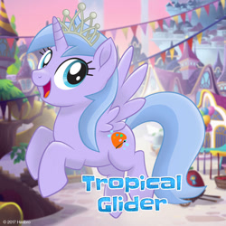 Size: 1080x1080 | Tagged: safe, oc, oc only, oc:tropical glider, alicorn, my little pony: the movie, alicorn oc, crown, jewelry, mlp movie pony maker, regalia, solo, tiara