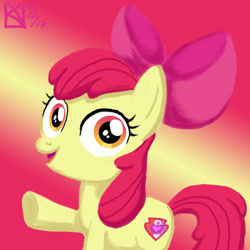 Size: 1500x1500 | Tagged: safe, artist:kelseyleah, derpibooru import, apple bloom, pony, solo