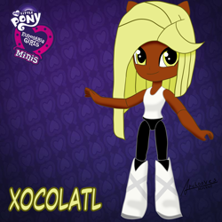 Size: 3000x3000 | Tagged: safe, artist:archooves, oc, oc only, oc:xocolatl, equestria girls, cute, doll, equestria girls minis, equestria girls-ified, female, pegasister, solo, toy