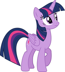 Size: 2566x2844 | Tagged: safe, artist:frownfactory, twilight sparkle, twilight sparkle (alicorn), alicorn, pony, triple threat, .svg available, cutie mark, female, horn, mare, multicolored hair, multicolored mane, multicolored tail, purple eyes, simple background, solo, svg, transparent background, vector, wings