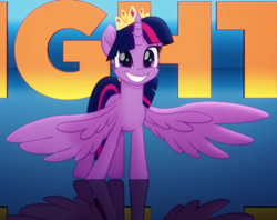 Size: 800x632 | Tagged: safe, screencap, twilight sparkle, twilight sparkle (alicorn), alicorn, pony, my little pony: the movie, adorkable, cropped, cute, dork, female, happy, hug request, mare, smiling, solo, spread wings, twiabetes, wings