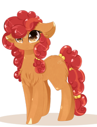 Size: 1024x1337 | Tagged: safe, artist:little-sketches, oc, oc only, oc:cinnamon crisp, earth pony, pony, art trade, cute, female, mare, ocbetes, simple background, solo, transparent background