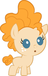 Size: 1715x2702 | Tagged: safe, artist:red4567, pear butter, pony, the perfect pear, baby, baby pony, cute, foal, freckles, simple background, solo, transparent background, vector, younger