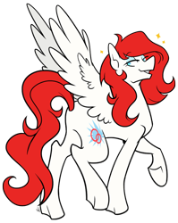 Size: 734x921 | Tagged: safe, artist:egophiliac, oc, oc only, oc:air raid, pegasus, pony, commission, eyeshadow, looking at you, looking back, makeup, male, raised hoof, simple background, sparkles, transparent background, trap, underhoof
