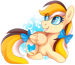 Size: 1933x1662 | Tagged: safe, artist:sacredroses-art, oc, oc only, oc:sacred dreams, pegasus, pony, bow, prone, simple background, solo, transparent background