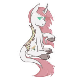 Size: 1000x1000 | Tagged: safe, artist:undergroundcat, oc, oc only, oc:twin lily, kirin, pony, female, mare, simple background, sitting, solo, transparent background