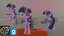 Size: 1920x1080 | Tagged: safe, artist:drweegee1337, twilight sparkle, twilight sparkle (alicorn), alicorn, cyborg, 3d, downloadable, gmod, solo, source filmmaker