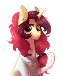 Size: 1240x1515 | Tagged: safe, artist:worldlofldreams, oc, oc only, pony, unicorn, clothes, leonine tail, see-through, shirt, simple background, solo, transparent background