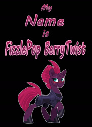 Size: 1024x1414 | Tagged: safe, artist:fire-topaz, fizzlepop berrytwist, tempest shadow, unicorn, my little pony: the movie, armor, black background, blushing, broken horn, cute, eye scar, female, mare, scar, simple background, solo, tempestbetes