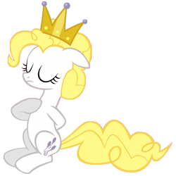 Size: 5000x5000 | Tagged: safe, artist:swearn, surprise, pony, g1, absurd resolution, crown, eyes closed, floppy ears, g1 to g4, generation leap, jewelry, regalia, simple background, solo, transparent background, vector, wingless