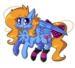 Size: 770x700 | Tagged: safe, artist:soundwavepie, oc, oc only, oc:neon vaporwave, pegasus, pony, female, mare, solo