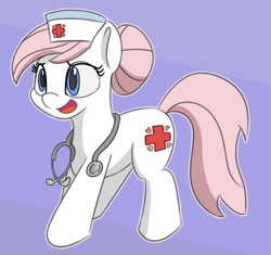 Size: 800x752 | Tagged: safe, artist:treekickerdraws, nurse redheart, earth pony, pony, female, mare, solo, stethoscope