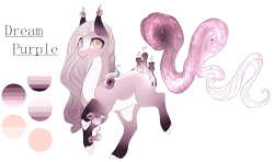 Size: 1698x1008 | Tagged: safe, artist:lunawolf28, oc, oc only, oc:dream purple, original species, pony, female, mare, reference sheet, scented pony, simple background, solo, transparent background