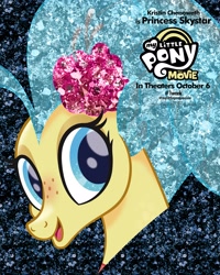 Size: 2000x2500 | Tagged: safe, princess skystar, seapony (g4), my little pony: the movie, kristin chenoweth, movie poster, my little pony logo, official, poster, solo