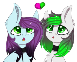 Size: 2977x2425 | Tagged: safe, artist:mimihappy99, oc, oc only, oc:mimi happy, oc:wubsy, earth pony, pegasus, pony, couple, cute, duo, female, heart, heart eyes, mare, shipping, simple background, transparent background, wingding eyes