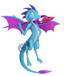 Size: 2400x2850 | Tagged: safe, artist:kenisu-of-dragons, princess ember, dragon, bloodstone scepter, simple background, solo, transparent background