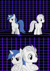 Size: 1356x1936 | Tagged: safe, artist:user-434, oc, oc only, oc:alex diamond, oc:alex science, pegasus, pony, unicorn, crossed arms