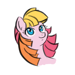 Size: 500x500 | Tagged: safe, artist:jynkyz, toola roola, pony, g3, g3.5, bust, g3 to g4, g3.5 to g4, g3betes, generation leap, simple background, solo, transparent background