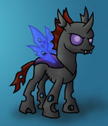 Size: 600x700 | Tagged: safe, artist:raugos, pharynx, changeling, to change a changeling, cover art, fanfic, fanfic art, male, solo