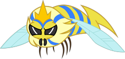 Size: 3748x1782 | Tagged: safe, artist:frownfactory, bee, flash bee, insect, a health of information, .svg available, angry, animal, crown, female, jewelry, queen, queen bee, regalia, simple background, solo, svg, transparent background, vector