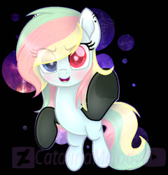 Size: 616x643 | Tagged: safe, artist:creadorachan, oc, oc only, oc:hanna maki, earth pony, pony, base used, female, heterochromia, mare, movie accurate, solo