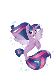 Size: 1128x1600 | Tagged: safe, twilight sparkle, twilight sparkle (alicorn), alicorn, seapony (g4), my little pony: the movie, female, mare, seaponified, seapony twilight, simple background, solo, species swap, transparent background