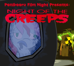 Size: 1000x900 | Tagged: safe, artist:daisyhead, oc, oc only, oc:flicker, night of the creeps, ponibooru film night