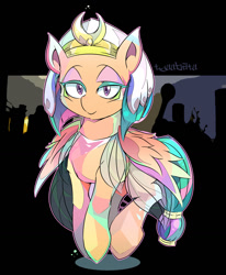 Size: 1200x1459 | Tagged: safe, artist:tyuubatu, somnambula, pegasus, pony, bracelet, clothes, female, jewelry, mare, solo