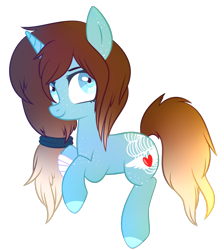 Size: 1684x1876 | Tagged: safe, artist:starrcoma, oc, oc only, oc:heart floater, pony, unicorn, amputee, female, mare, simple background, solo, stump, transparent background