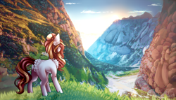 Size: 1226x702 | Tagged: safe, artist:twinkepaint, oc, oc only, oc:gabby, earth pony, pony, female, mare, scenery, scenery porn, solo