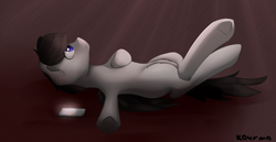 Size: 2722x1408 | Tagged: safe, artist:kourma, oc, oc only, pony, cellphone, crossed legs, lying down, on back, phone, solo