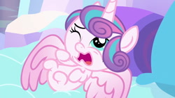 Size: 1280x720 | Tagged: safe, edit, edited screencap, screencap, princess flurry heart, alicorn, pony, the crystalling, diaperless edit, naked flurry heart, nude edit, nudity, pre sneeze