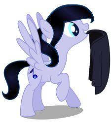 Size: 5000x5500 | Tagged: safe, artist:xboomdiersx, oc, oc only, oc:storm dragon, pegasus, pony, absurd resolution, female, jecket, mare, mouth hold, simple background, solo, transparent background, vector