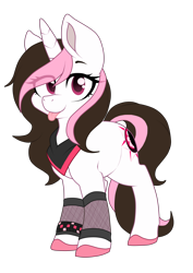 Size: 2480x3507 | Tagged: safe, artist:red_moonwolf, oc, oc only, oc:eclipsed moonwolf, pony, unicorn, 2018 community collab, :p, clothes, derpibooru community collaboration, neckerchief, silly, simple background, tongue out, transparent background