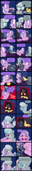 Size: 2000x10739 | Tagged: safe, artist:magerblutooth, diamond tiara, silver spoon, oc, oc:dazzle, oc:il, oc:peal, oc:power cord, cat, pony, comic:diamond and dazzle, comic, court, courtroom, crying, imp, monitor, trial