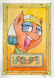 Size: 1389x1974 | Tagged: safe, artist:ruby dusk, somnambula, pegasus, pony, shadow play, bust, portrait, solo, traditional art, watercolor painting