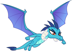 Size: 5000x3566 | Tagged: safe, artist:hendro107, princess ember, dragon, triple threat, .svg available, absurd resolution, dragoness, female, flying, simple background, smiling, solo, transparent background, vector