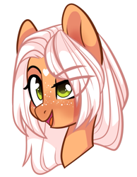 Size: 937x1209 | Tagged: safe, artist:cloud-fly, derpibooru import, oc, oc only, oc:orange fizz, pony, bust, eye clipping through hair, female, mare, portrait, simple background, solo, transparent background