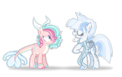 Size: 1779x1128 | Tagged: safe, artist:6-fingers-lover, artist:mekabases, derpibooru import, oc, oc only, oc:smooth blue, oc:sugar cane, earth pony, pegasus, pony, base used, duo, female, mare, simple background, transparent background