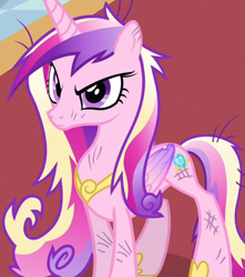 Size: 1122x1271 | Tagged: safe, derpibooru import, screencap, princess cadance, alicorn, pony, a canterlot wedding, cropped, dirty, female, solo