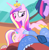 Size: 1216x1243 | Tagged: safe, derpibooru import, screencap, discord, princess cadance, twilight sparkle, twilight sparkle (alicorn), alicorn, pony, three's a crowd, bed, golden oaks library, massage, solo focus