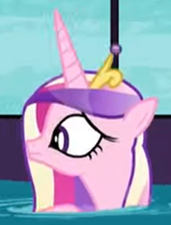 Size: 952x1253 | Tagged: safe, derpibooru import, screencap, princess cadance, alicorn, pony, princess spike (episode), cropped, solo, swimming, water