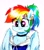 Size: 2031x2312 | Tagged: safe, artist:liaaqila, derpibooru import, rainbow dash, pegasus, pony, alternate hairstyle, chest fluff, choker, clothes, crying, cute, dashabetes, ear fluff, ear piercing, earring, female, hoodie, jewelry, mare, piercing, simple background, solo, tears of joy, traditional art, white background