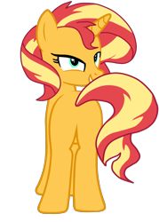 Size: 4303x6000 | Tagged: safe, artist:gmaplay, derpibooru import, sunset shimmer, pony, unicorn, equestria girls, bunset shimmer, butt, featureless crotch, seductive, seductive look, simple background, solo, transparent background