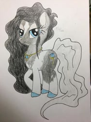 Size: 406x541 | Tagged: safe, artist:carty, derpibooru import, oc, oc only, oc:crystal lynn, earth pony, lined paper, solo