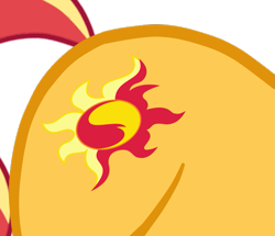 Size: 641x552 | Tagged: safe, artist:gmaplay, derpibooru import, sunset shimmer, pony, unicorn, butt, cutie mark, flank, simple background, solo, transparent background